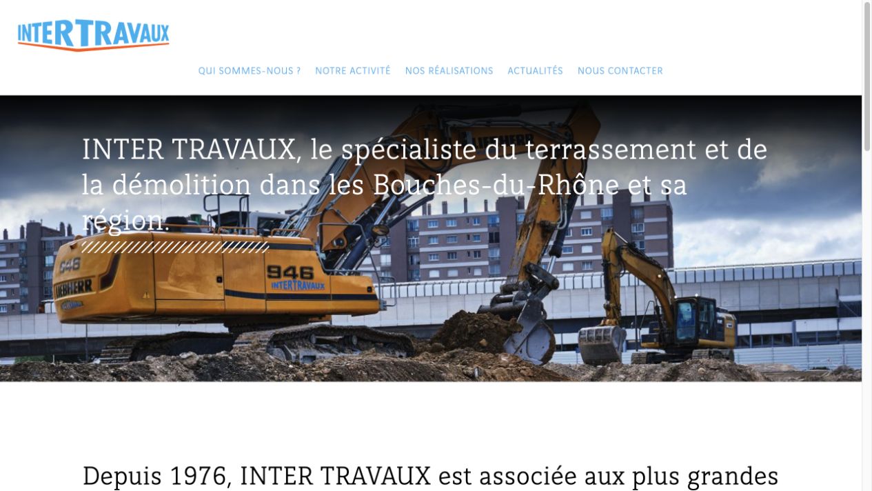 Capture du site de Inter Travaux