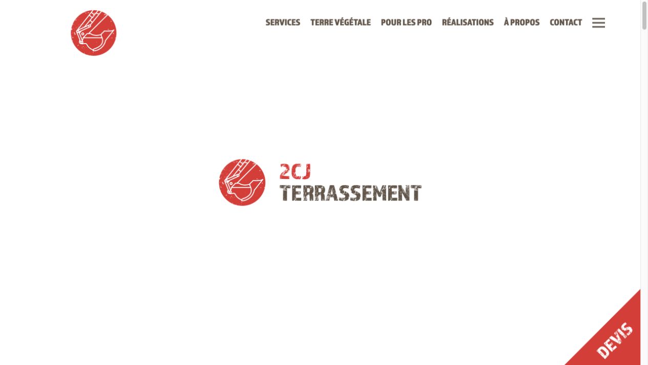 Capture du site de 2CJ Terrassement