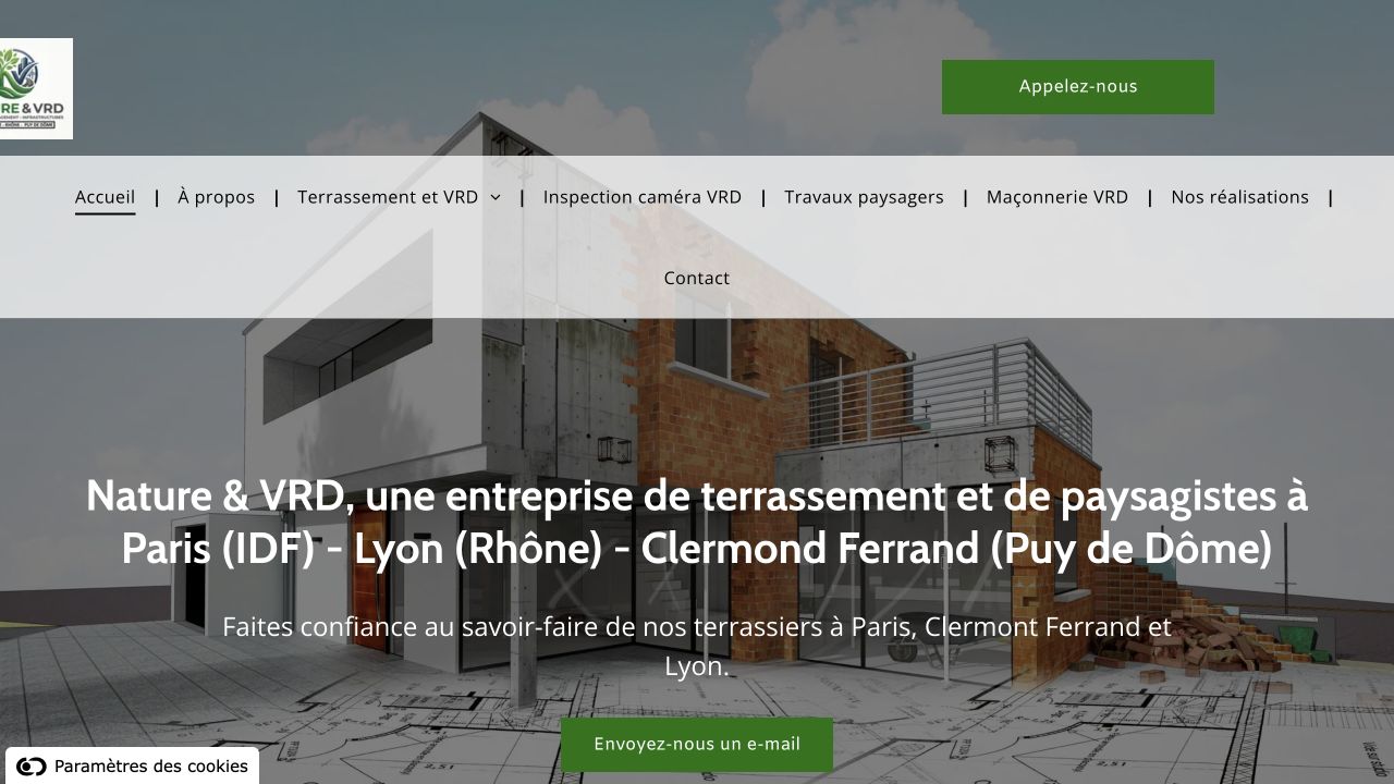 Capture du site de Nature & VRD