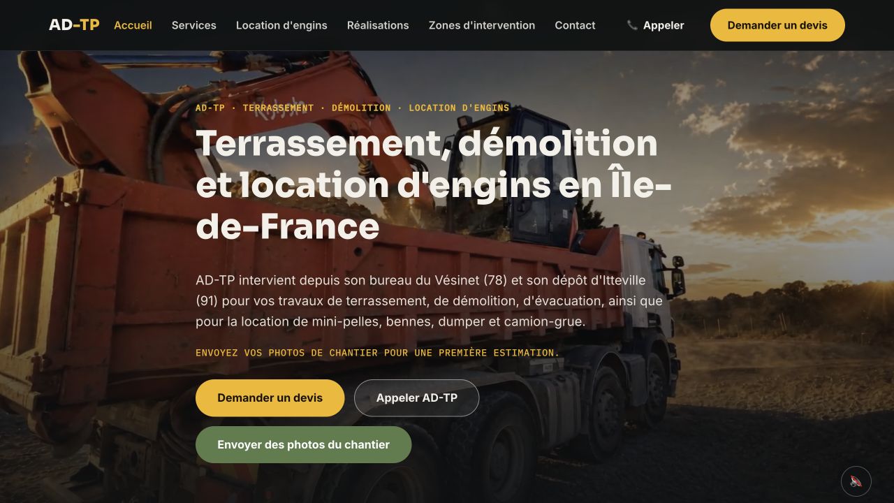 Capture du site de AD-TP