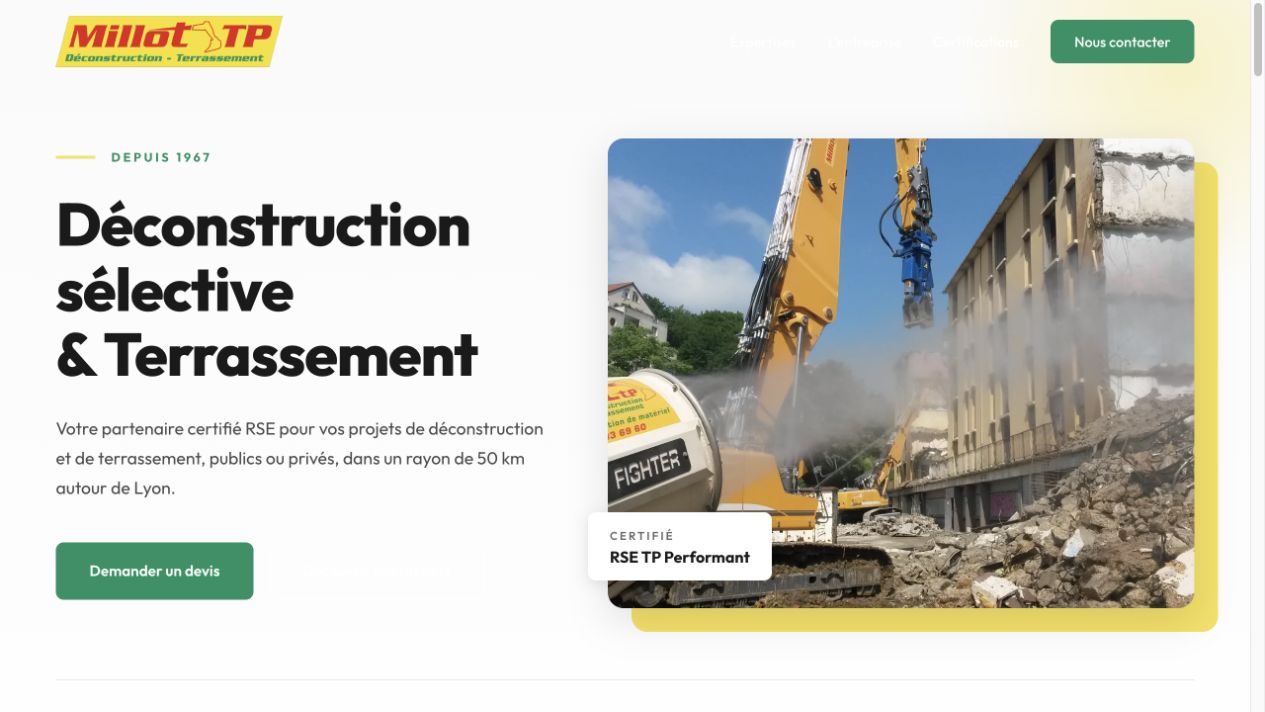 Capture du site de Millot TP